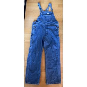HISEA Men Denim Bib Carpenter Overalls Mens Size 36x32